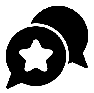 Icon of a speech bubble.