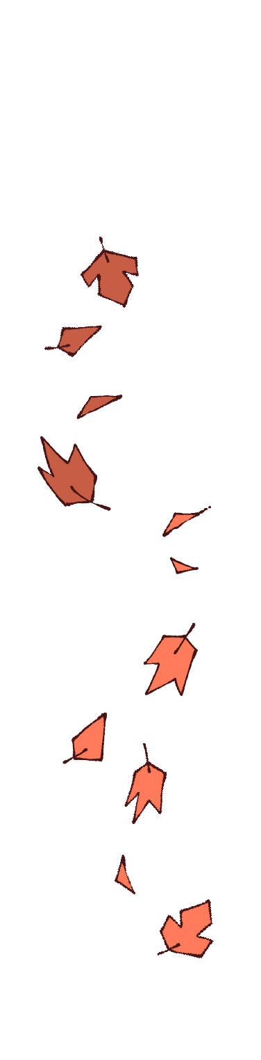 Decoration; falling leaves.