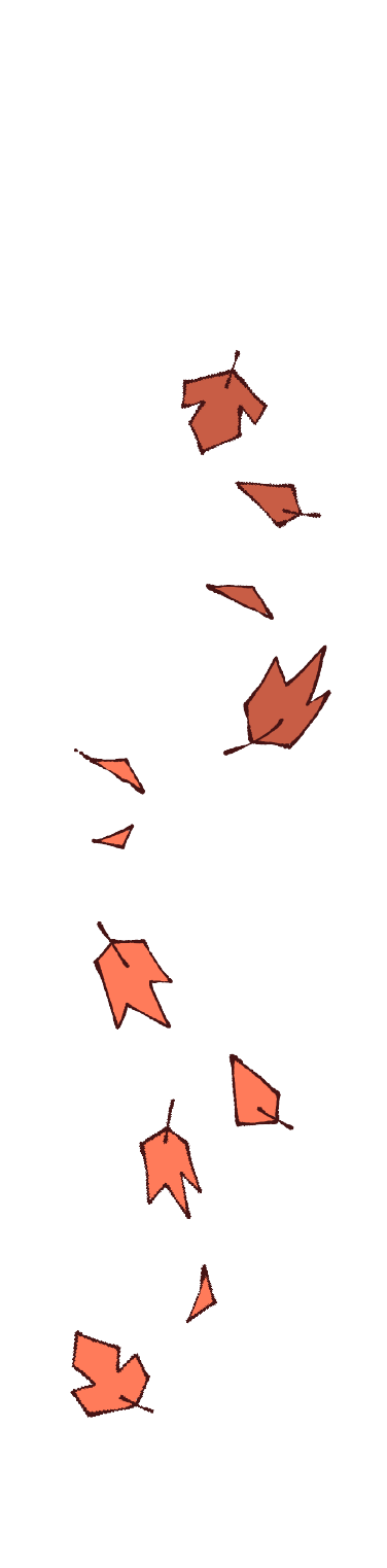 Decoration; falling leaves.