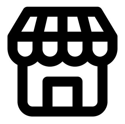 Icon of a market stand.